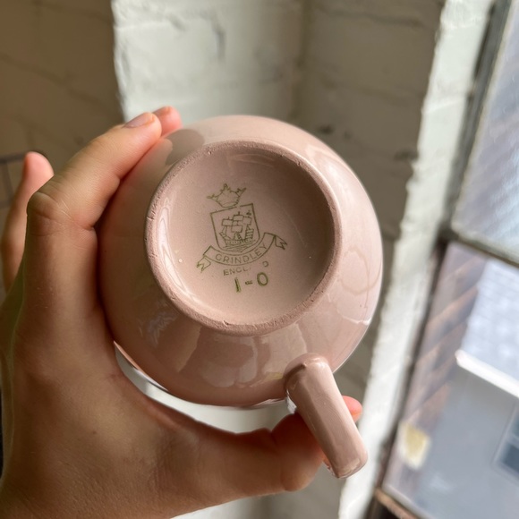 Vintage Blush Pink Petalware Cups and Saucers - Picture 2 of 5